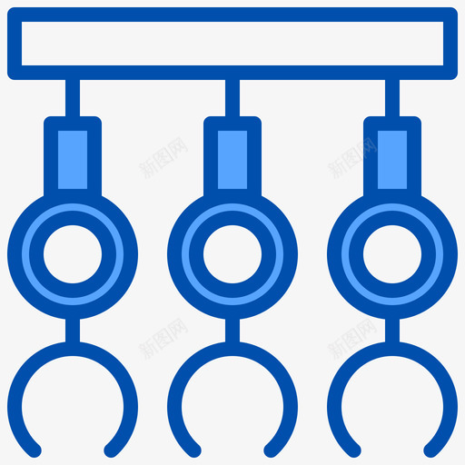 机械臂ai9蓝色图标svg_新图网 https://ixintu.com ai 机械 蓝色