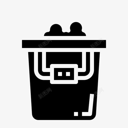水桶泡泡洗车水图标svg_新图网 https://ixintu.com 固体 水桶 泡泡 洗车 车水