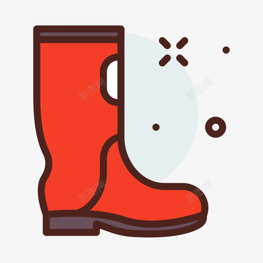 雨靴衣服132线性颜色图标svg_新图网 https://ixintu.com 线性 衣服 雨靴 颜色
