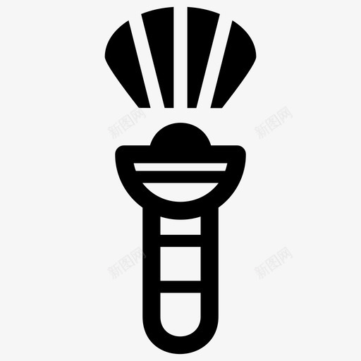 手电筒明亮的电的图标svg_新图网 https://ixintu.com 亮的 发光 手电筒 明亮 灯的 电的