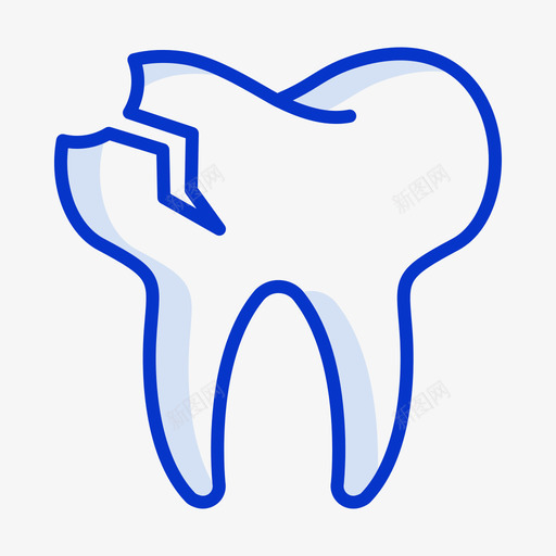 断牙牙39轮廓颜色图标svg_新图网 https://ixintu.com 断牙 牙39 轮廓颜色