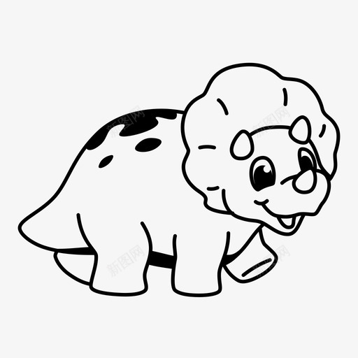 恐龙三角龙孩子们的恐龙图标svg_新图网 https://ixintu.com 三角 孩子们 恐龙