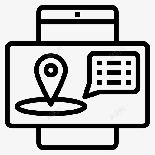 智能手机旅行工具1线性图标svg_新图网 https://ixintu.com 工具 手机 旅行 智能 线性