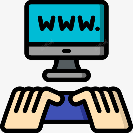 计算机爱好10线性颜色图标svg_新图网 https://ixintu.com 爱好10 线性颜色 计算机