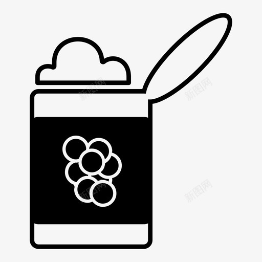 豌豆罐头食品绿色图标svg_新图网 https://ixintu.com 杂货 绿色 罐头 豌豆 食品