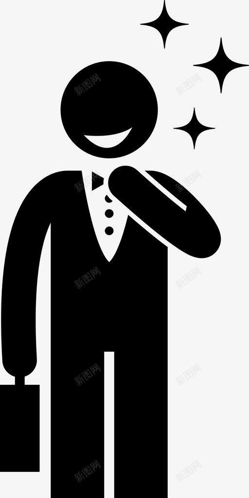 穿西装商人迷人图标svg_新图网 https://ixintu.com 商人 商人摆姿势 穿西装 自信 贴身 贴身身材 迷人
