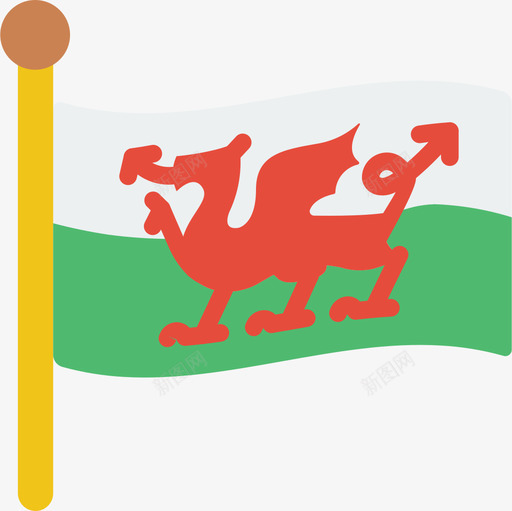 威尔士英国5图标svg_新图网 https://ixintu.com 5 威尔士 平 英国