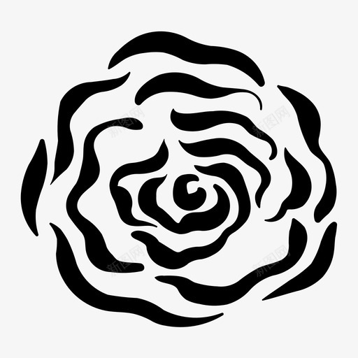 玫瑰花花玫瑰花蕾图标svg_新图网 https://ixintu.com 玫瑰 玫瑰花 花蕾