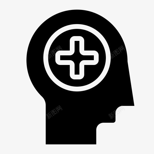 头部医用175填充图标svg_新图网 https://ixintu.com 医用 填充 头部