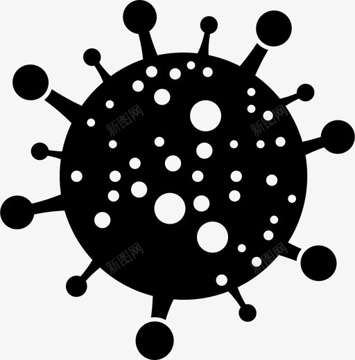 病毒细菌病毒感染和疾病图标svg_新图网 https://ixintu.com 感染 疾病 病毒 细菌