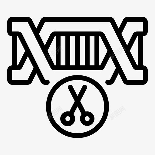 dna切割染色体crispr图标svg_新图网 https://ixintu.com crispr dna切割 医学 手术 染色体