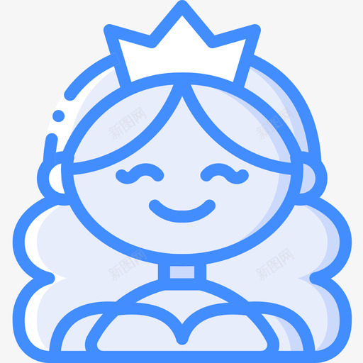 公主公主4蓝色图标svg_新图网 https://ixintu.com 公主 蓝色