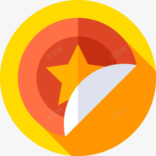 星级奖励和徽章7扁平图标svg_新图网 https://ixintu.com 奖励和徽章7 扁平 星级