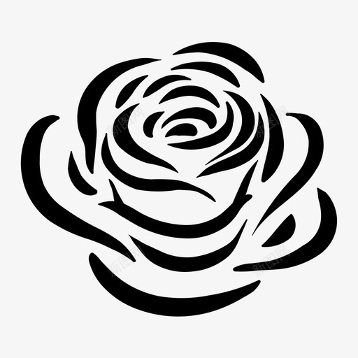 玫瑰花花玫瑰丛图标svg_新图网 https://ixintu.com 玫瑰 玫瑰花