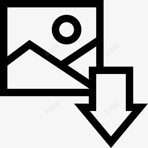 图像箭头导入图标svg_新图网 https://ixintu.com 下载 图像 导入 微型 照片 箭头