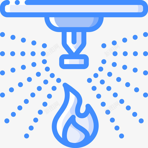 洒水器domotics29蓝色图标svg_新图网 https://ixintu.com domotics29 洒水器 蓝色