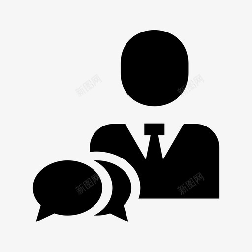 实时聊天通信消息图标svg_新图网 https://ixintu.com 实时聊天 消息 网络 通信 通话