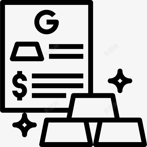 黄金投资44线性图标svg_新图网 https://ixintu.com 投资44 线性 黄金