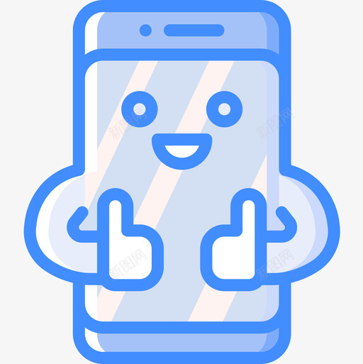 智能手机可爱图标5蓝色svg_新图网 https://ixintu.com 可爱 图标 手机 智能 蓝色