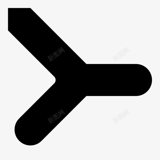三向地铁瓦线路公共图标svg_新图网 https://ixintu.com 交通 公共 单线 地铁 线路