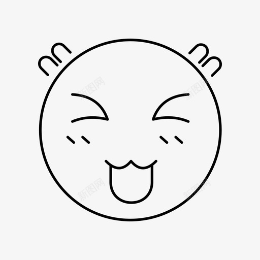 可爱头像表情符号图标svg_新图网 https://ixintu.com 可爱 头像 用户 笑脸 符号 表情
