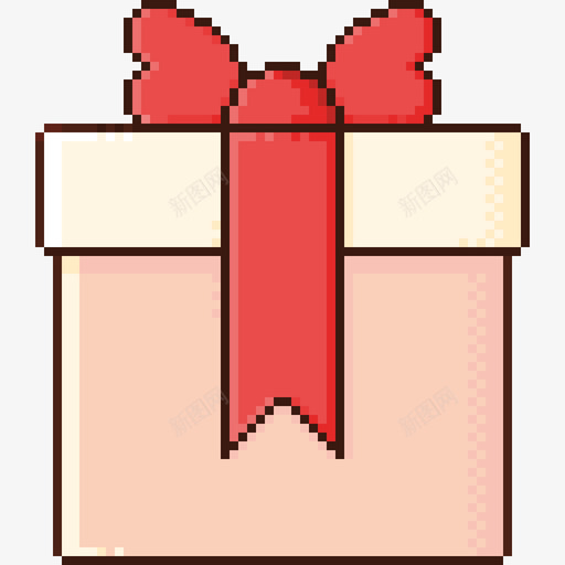 礼物生日像素线颜色图标svg_新图网 https://ixintu.com 生日像素 礼物 线颜色