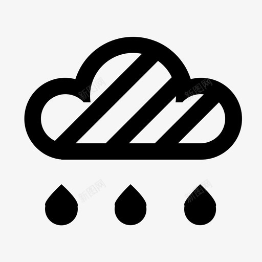晚上-大雨svg_新图网 https://ixintu.com 晚上-大雨
