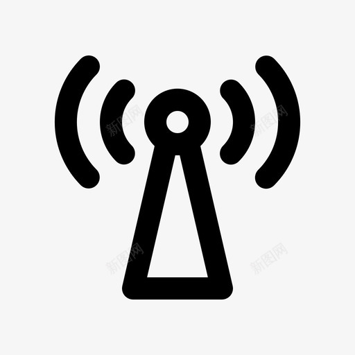 wifi塔连接互联网图标svg_新图网 https://ixintu.com wifi塔 互联网 旅行 网络 连接