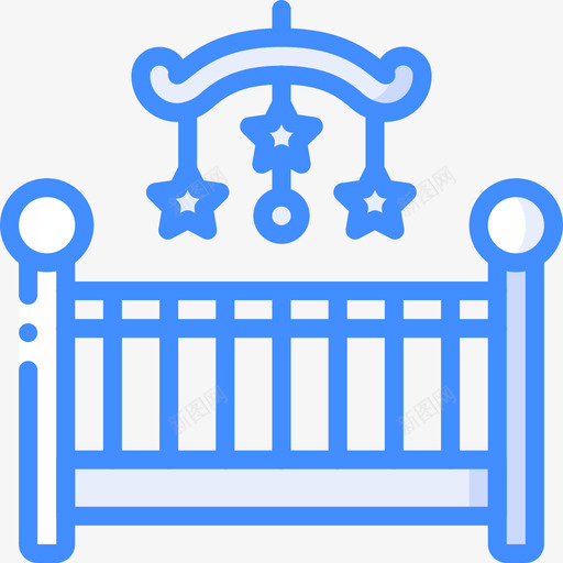 摇篮室内24蓝色图标svg_新图网 https://ixintu.com 室内设计 摇篮 蓝色