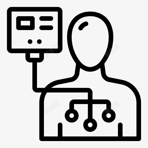 心脏检查检查健康图标svg_新图网 https://ixintu.com 健康 医疗 医院 心肺复苏 心脏检查 检查 诊断工具