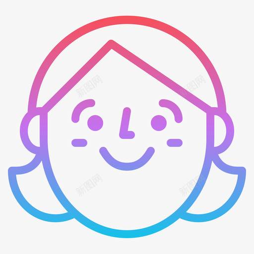 女人快乐的人梯度图标svg_新图网 https://ixintu.com 乐的 女人 快乐 梯度