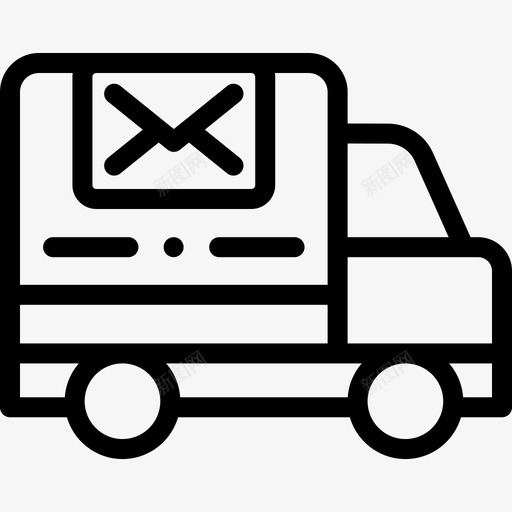 送货卡车108交货直线式图标svg_新图网 https://ixintu.com 交货 卡车 直线式 送货