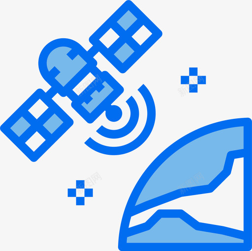 卫星通信160蓝色图标svg_新图网 https://ixintu.com 卫星 蓝色 通信