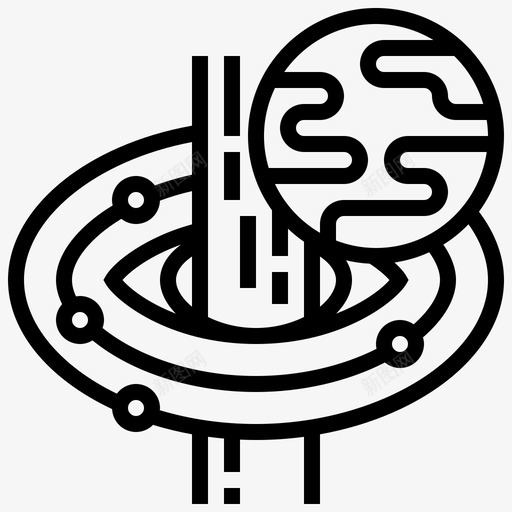 黑洞行星奇点图标svg_新图网 https://ixintu.com 奇点 宇航 技术 行星 超新星 黑洞