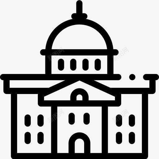 政府城市14号楼线性图标svg_新图网 https://ixintu.com 14号楼 城市 政府 线性