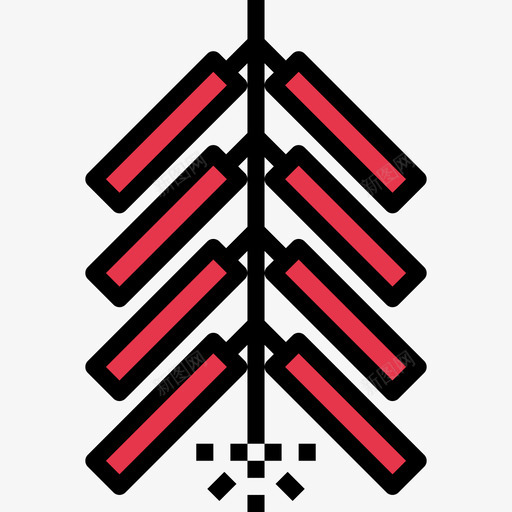 鞭炮中国50线颜色图标svg_新图网 https://ixintu.com 中国 鞭炮 颜色