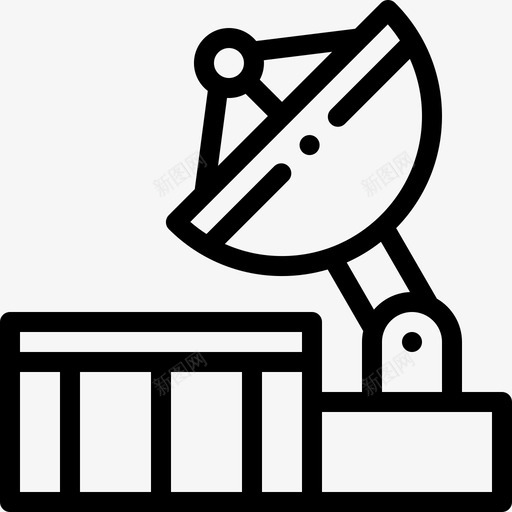 卫星天线数字服务8线性图标svg_新图网 https://ixintu.com 卫星 天线 数字 服务 线性