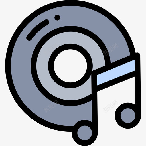 Cd音乐89线性颜色图标svg_新图网 https://ixintu.com Cd 线性颜色 音乐89