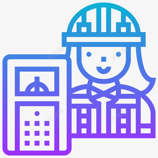 工程师施工员1坡度图标svg_新图网 https://ixintu.com 坡度 工程师 施工员1