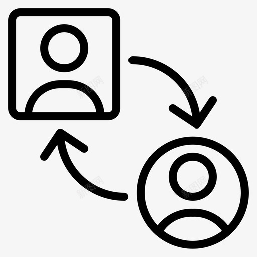 同步协作通信图标svg_新图网 https://ixintu.com 传输 协作 同步 工作流 转换 通信 项目管理