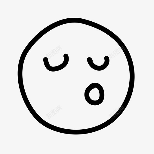睡眠表情手绘图标svg_新图网 https://ixintu.com 手绘 涂鸦 睡眠 表情