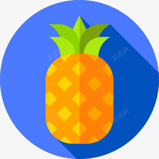 菠萝夏季92平淡图标svg_新图网 https://ixintu.com 夏季 平淡 菠萝