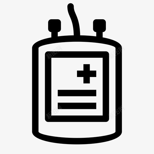 血袋输血静脉输液袋图标svg_新图网 https://ixintu.com 一般 健康 图标 线图 血袋 输液 输血 静脉