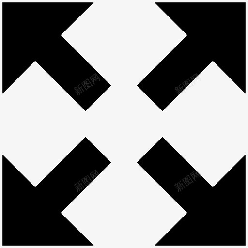 展开箭头全尺寸图标svg_新图网 https://ixintu.com 全尺寸 公共 图标 多媒体 展开 箭头 网络 选项