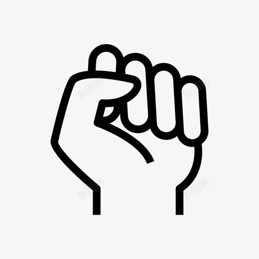 握拳抓图标svg_新图网 https://ixintu.com 手势