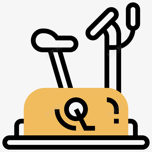 固定自行车健身95黄色阴影图标svg_新图网 https://ixintu.com 健身 固定 自行车 阴影 黄色