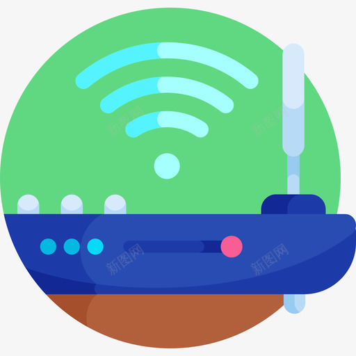 Wifi路由器智能家居41扁平图标svg_新图网 https://ixintu.com Wifi 扁平 智能家居 路由器