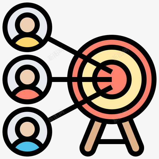 目标消费者行为3线性颜色图标svg_新图网 https://ixintu.com 消费者 目标 线性 行为 颜色