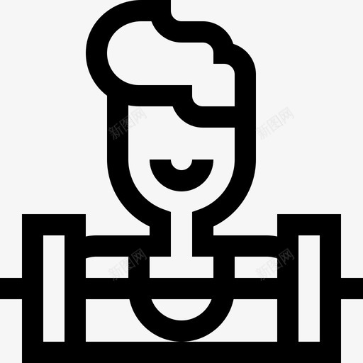 举重运动员体育化身15直线型图标svg_新图网 https://ixintu.com 举重运动员 体育化身15 直线型