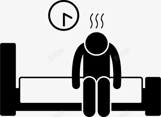 失眠紊乱问题图标svg_新图网 https://ixintu.com 失眠 抑郁 睡眠 精神分裂症 精神疾病 紊乱 问题